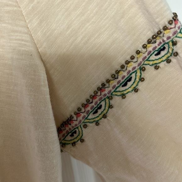 Sundance beaded embroidered Boho cotton top size m oversized - Picture 4 of 8